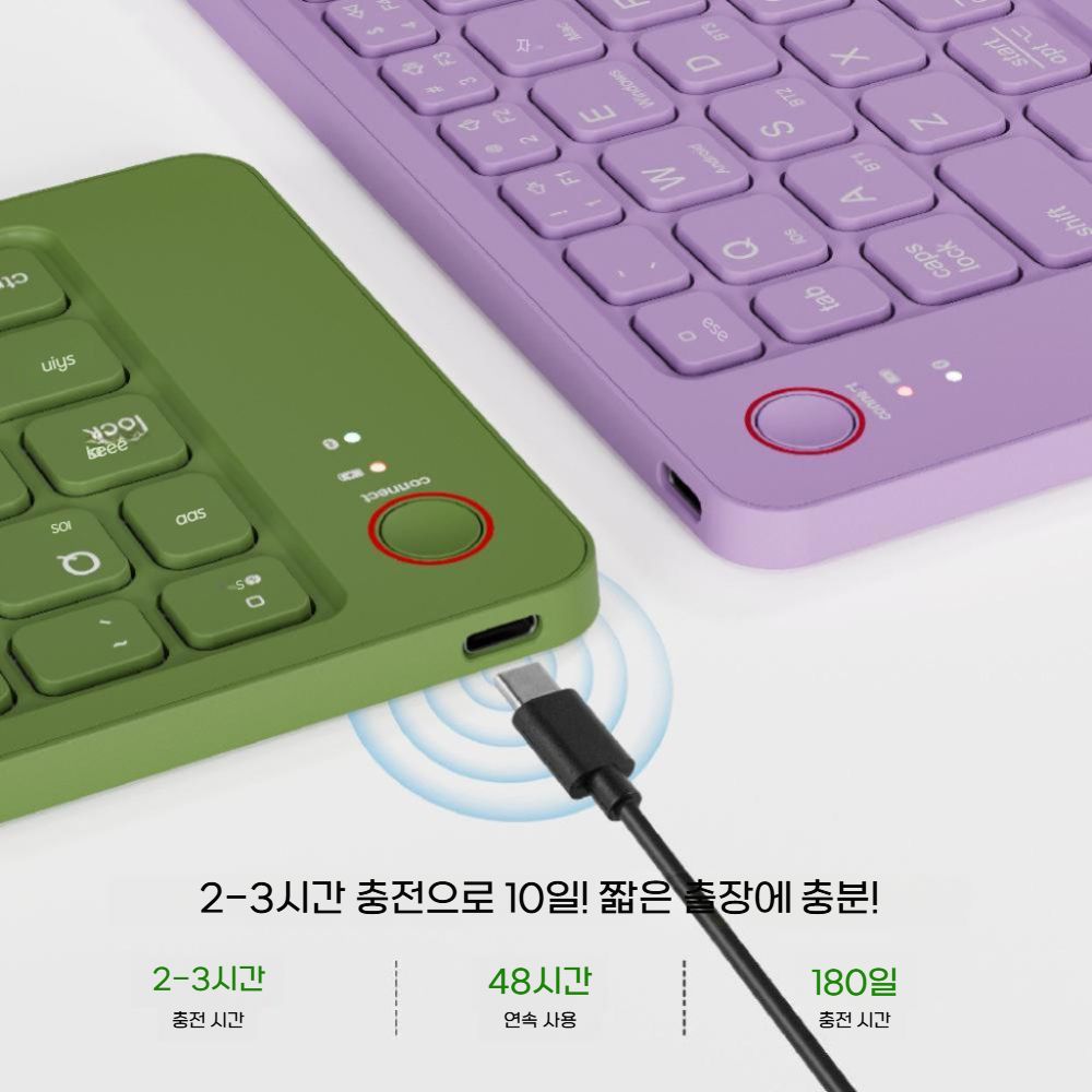 태블릿 무선 키보드 블루투스 키보드 경량 휴대용 미니 듀얼 폴드 - 상세 이미지 5