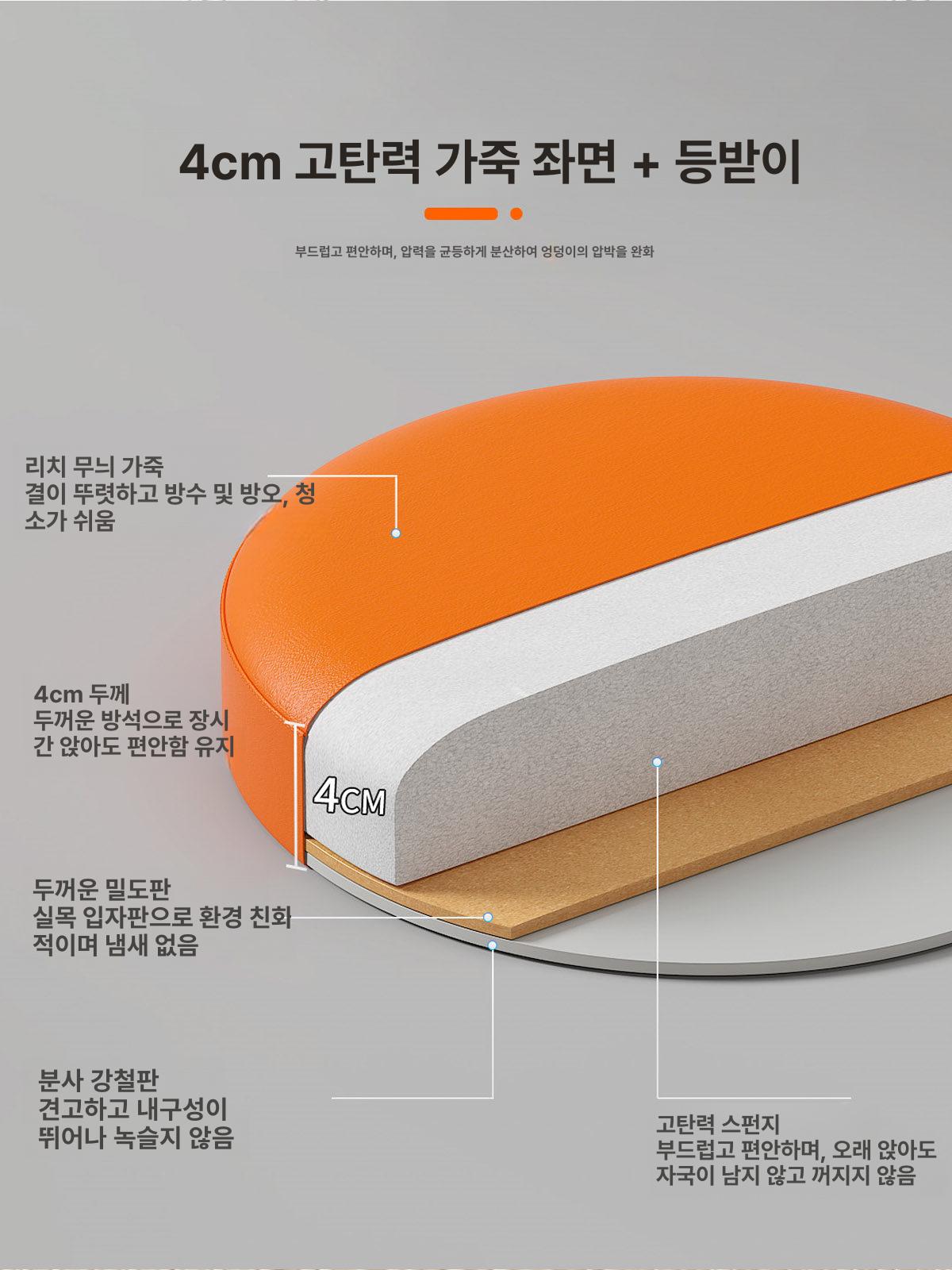 의자 보조 접이식 다용도 보조의자 접 행사용 화장대의자 철제 간이 사무용 캠핑 등받이 - 상세 이미지 3