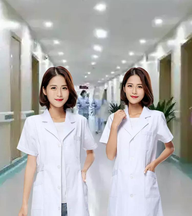 실험복 의사가운 남성 빅사이즈 조리복 간호사 약국 여성 요리사 백의 병원 유니폼 실습 - 상세 이미지 3