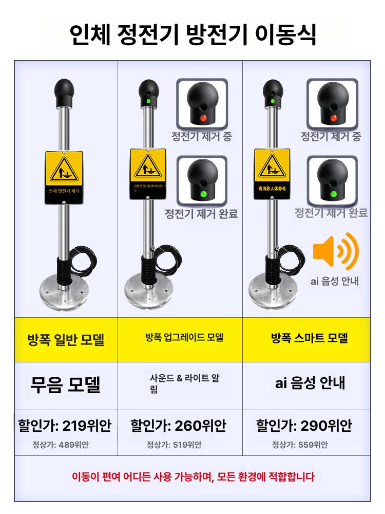 산업용 제전봉 방폭 접지봉 기본 스틱 알람 제전기 터치 장치 방전기 통합 제거기 - 상세 이미지 5