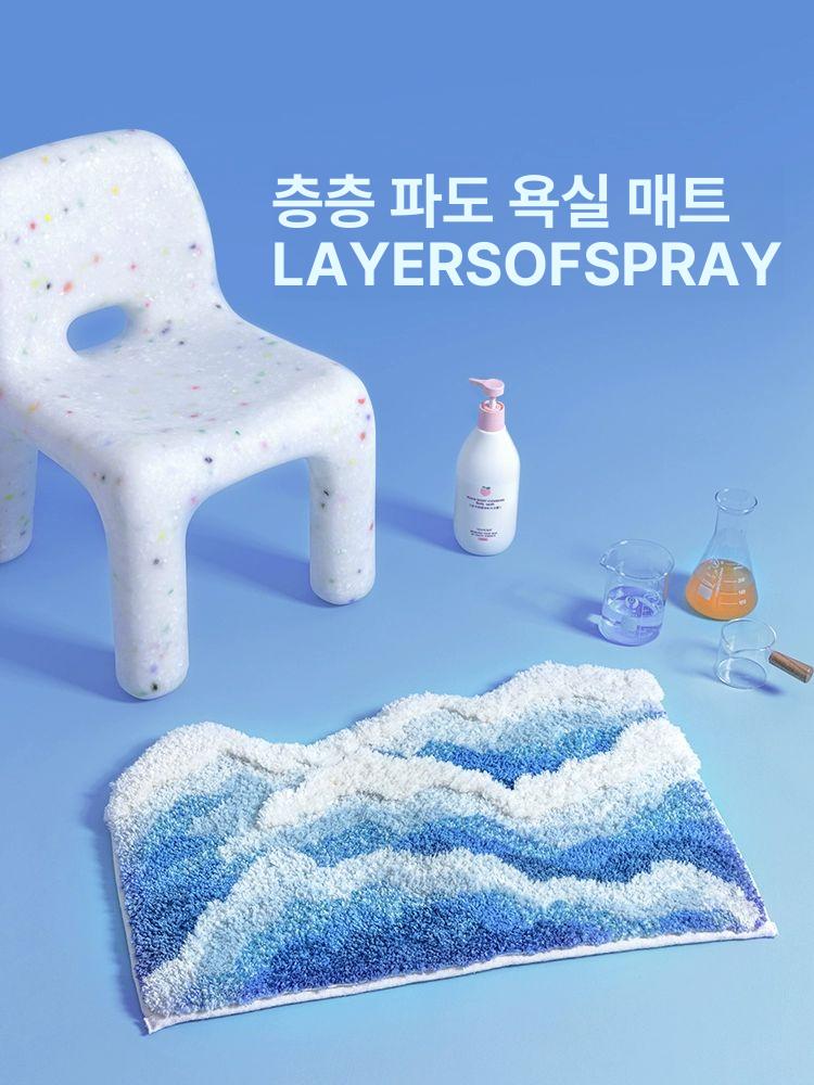 비정형 거실러그 미니 고양이 귀여운 북유럽 매트 워셔블 감성 먼지없는 곰돌이 - 상세 이미지 3
