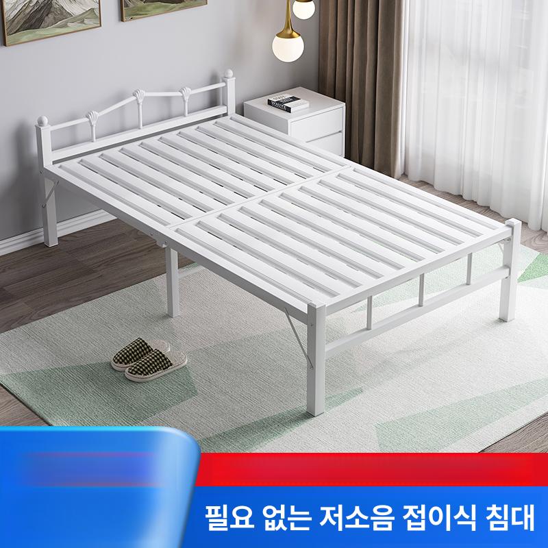 철제침대 프레임 접이식 평상 심플 매트 스틸 조립식 매트리스 원룸 받침대 간이 침대틀 - 상세 이미지 3