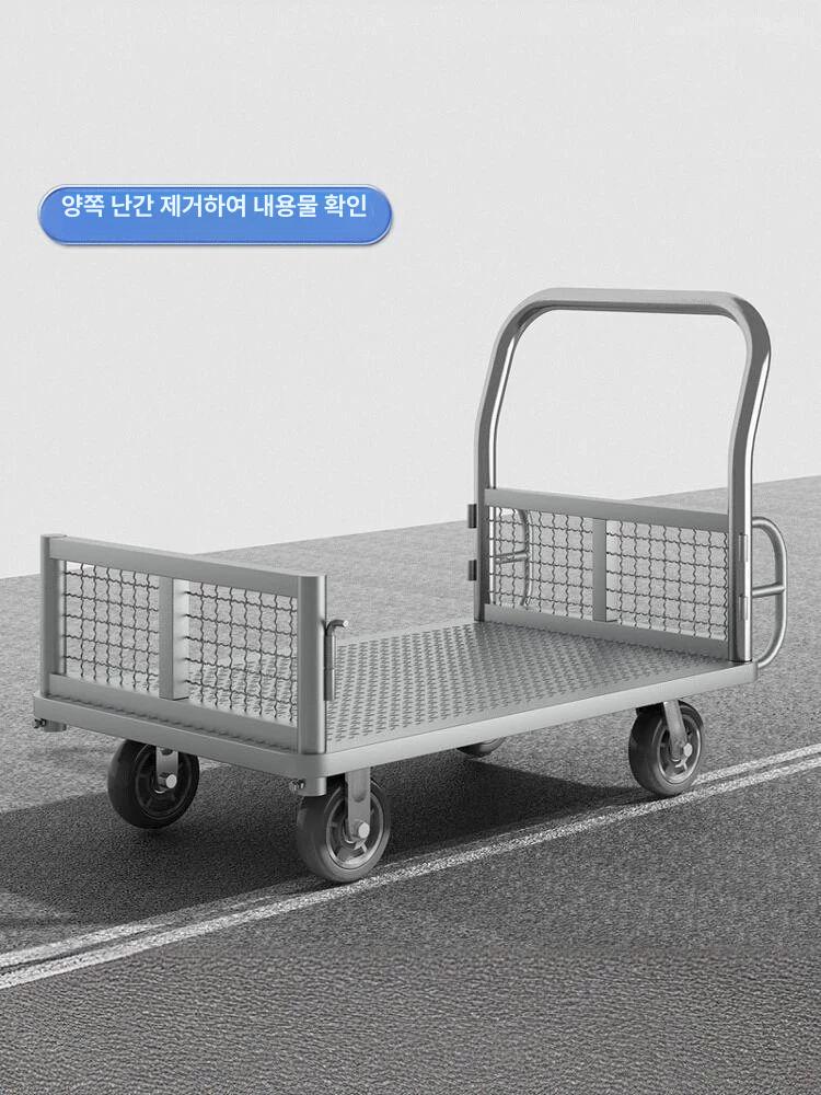바스켓 카트 메쉬 공업용 바스켓카트 표준 폐기물 공장 스틸 운반 포함 철망 롤테이너 고무 - 상세 이미지 4