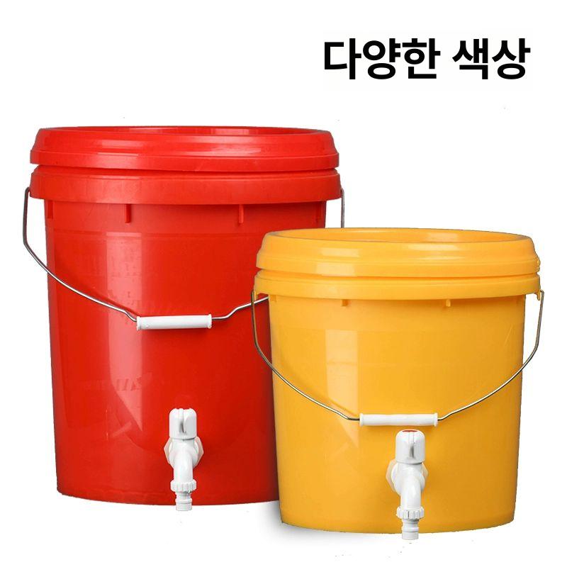 밸브 말통 대용량 투명 버킷 약수통 뚜껑 물탱크 생수통 캠핑물통 벨브 워터저그 용기 - 상세 이미지 2