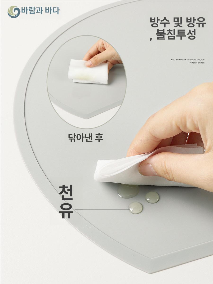 실리콘 논슬립식탁매트 테이블 깔개 주방 원형 다용도 - 상세 이미지 2