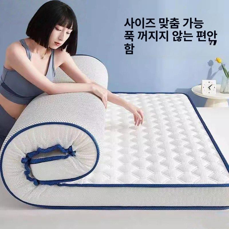 매트리스 토퍼 라텍스 단단한 침대 퀸 수면매트 손님용 원룸 하드 바닥 단단한토퍼 매트 - 상세 이미지 2