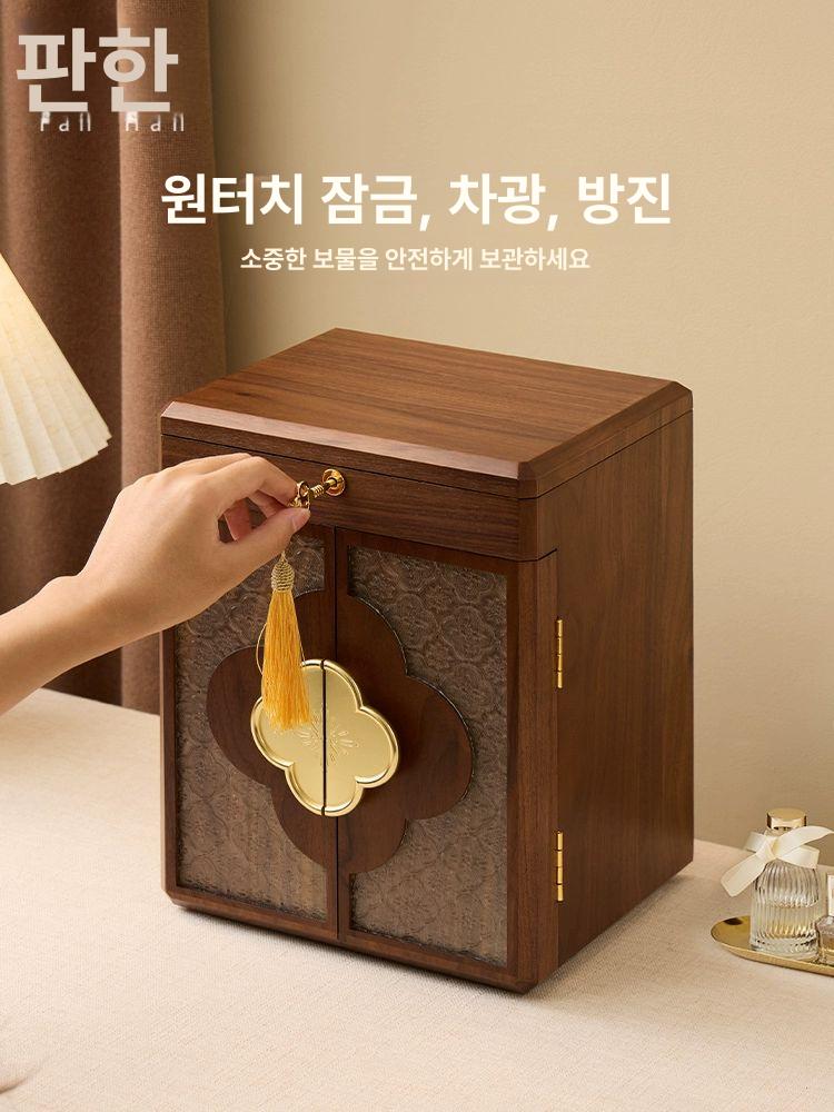 원목보석함 정리함 주얼리 악세서리 피어싱 악세사리보관함 악세사리 쥬얼리 원목 엔틱 고급 - 상세 이미지 2