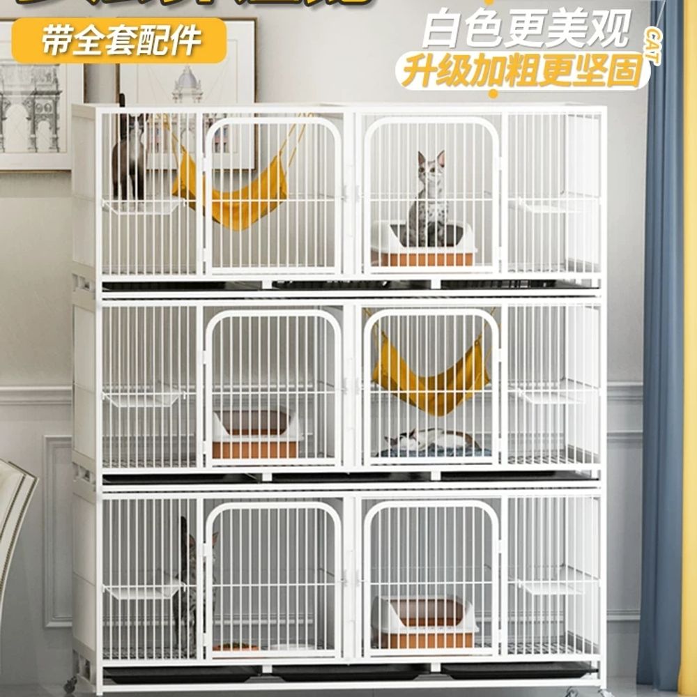 철장 고양이케이지 사육장 화장실 분리 놀이터 격리장 울타리 철망케이지 캣타워 - 상세 이미지 2