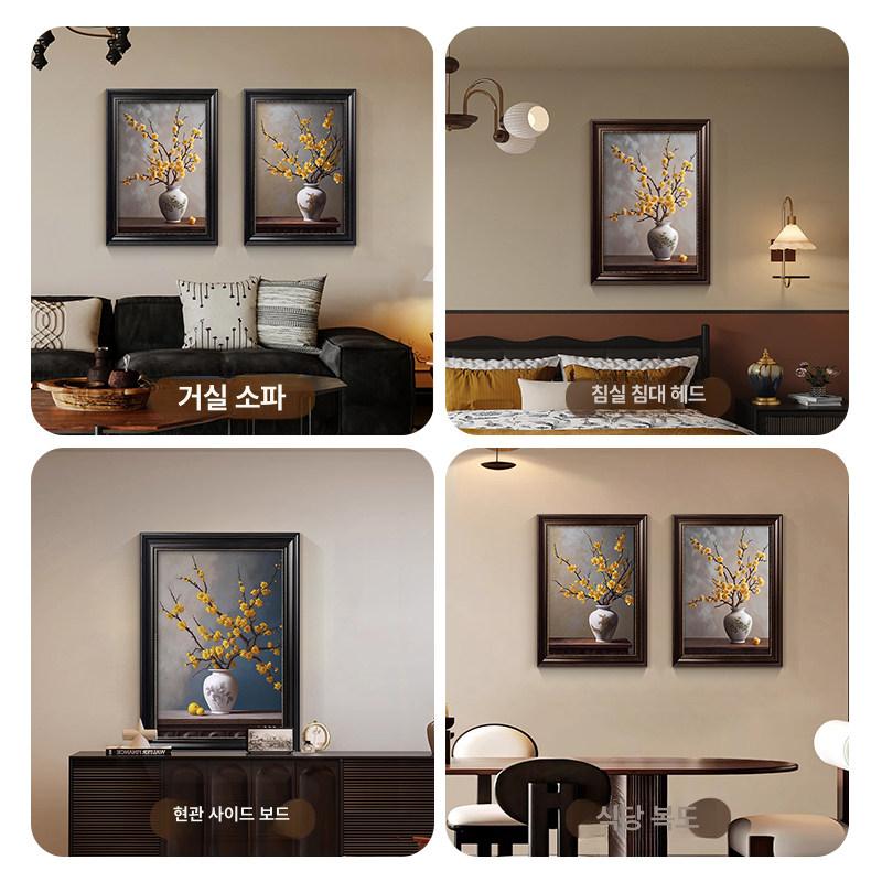 풍수 달항아리그림 개업선물 돈 자개 캔버스액자 현관 금전운 백자 포스터 집들이선물 - 상세 이미지 5