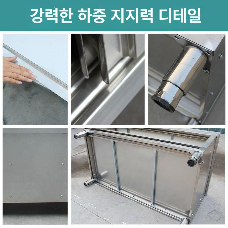 주방 스텐 하부장 스테인리스 스테인레스 캐비닛 식당 - 상세 이미지 4