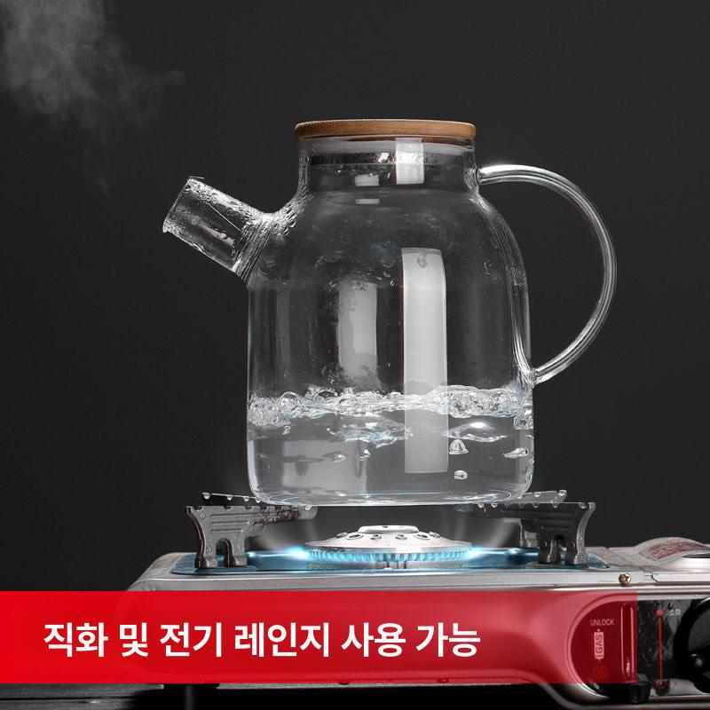 대나무뚜껑 찻주전자 꽃의 물 손잡이 - 상세 이미지 4