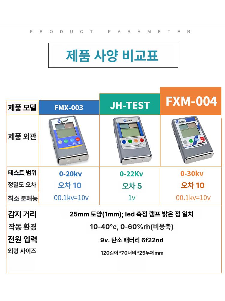 시험기 정전기테스터기 표면저항측정기 전압 절연 디지털 정전기측정기 검사기 이미지 6