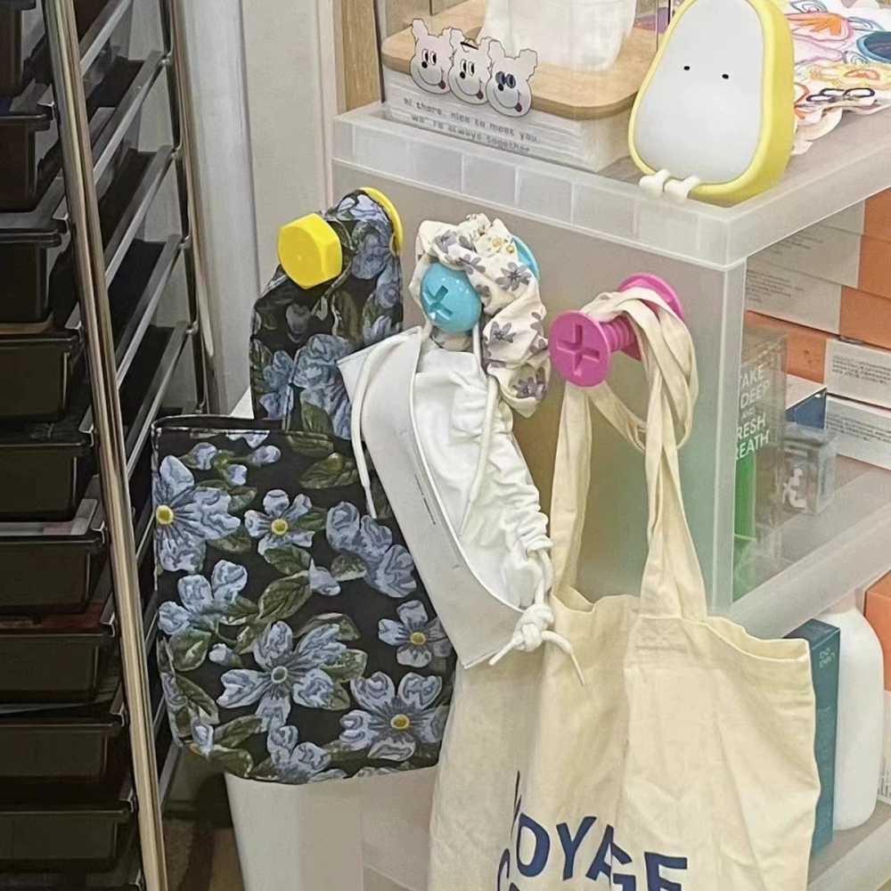 무타공 후크 고리 볼트 가방 소품 화장실 타일 접착 못없이 다용도걸이 주방 - 상세 이미지 2
