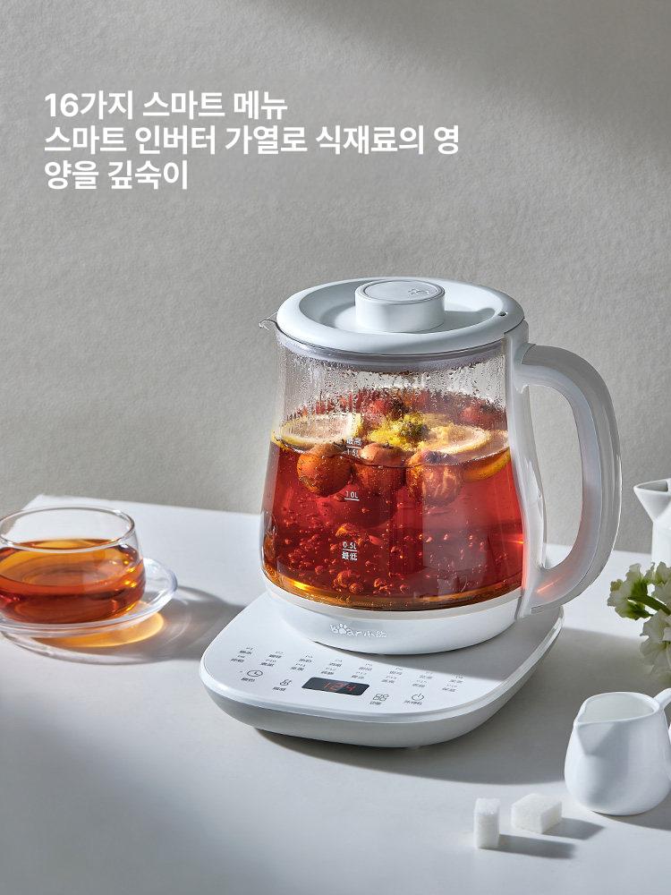 내열유리 커피포트 전기 분유 커피포터 보온 소형 티 포트 디지털 유리 주전자 케틀 티포트 - 상세 이미지 5