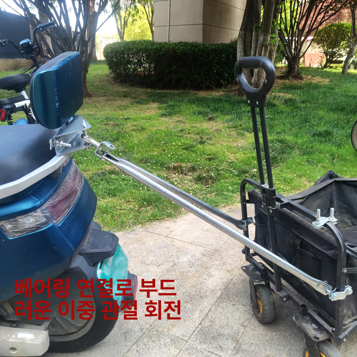 자전거 트레일러 웨건 애견 캐리어 짐 카고 여행 자전거트레일러 반려견 커넥터 수레 캠핑 - 상세 이미지 2