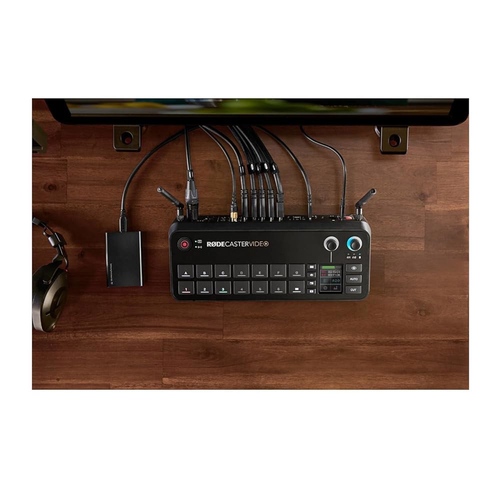 DE R DECaster 비디오 u2013 프로페셔널 스위처 및 오디오 인터페이스 멀티 카메라, 6개의 입력(HDMI USB), 1080p60, 소스 장면 - 상세 이미지 2