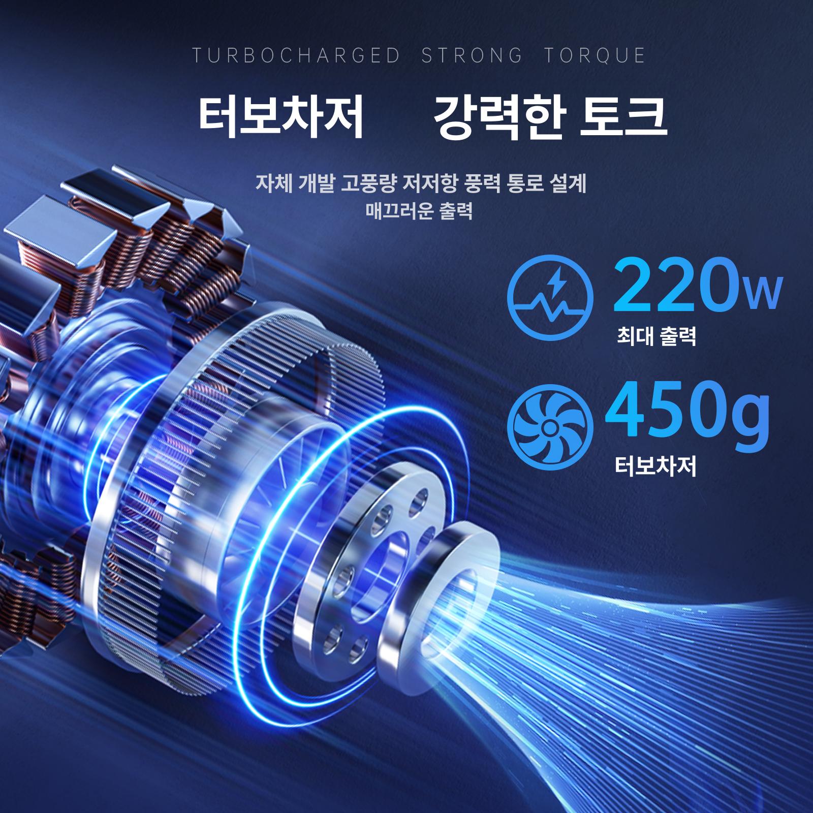 초강력 미니에어건 터보팬 고압 블로워 차량용 송풍기 노즐 가정용 드라이 먼지제거 - 상세 이미지 2