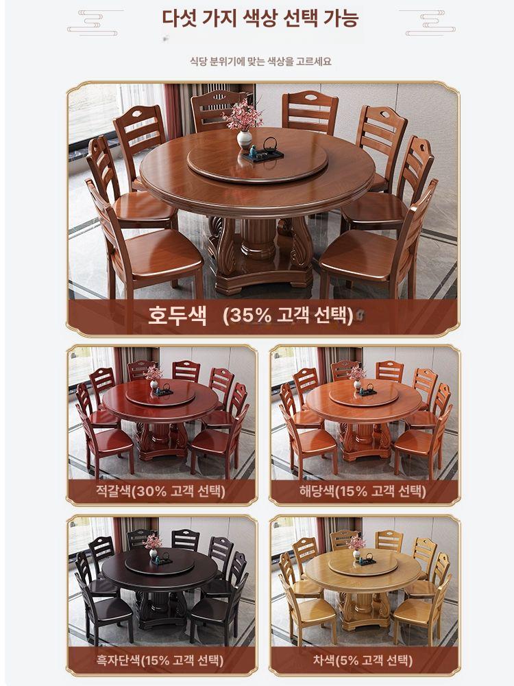 다이닝 원탁 회전테이블 롤러 라운드 탁자 턴테이블 중국집 식당 회전상판 중식 - 상세 이미지 2