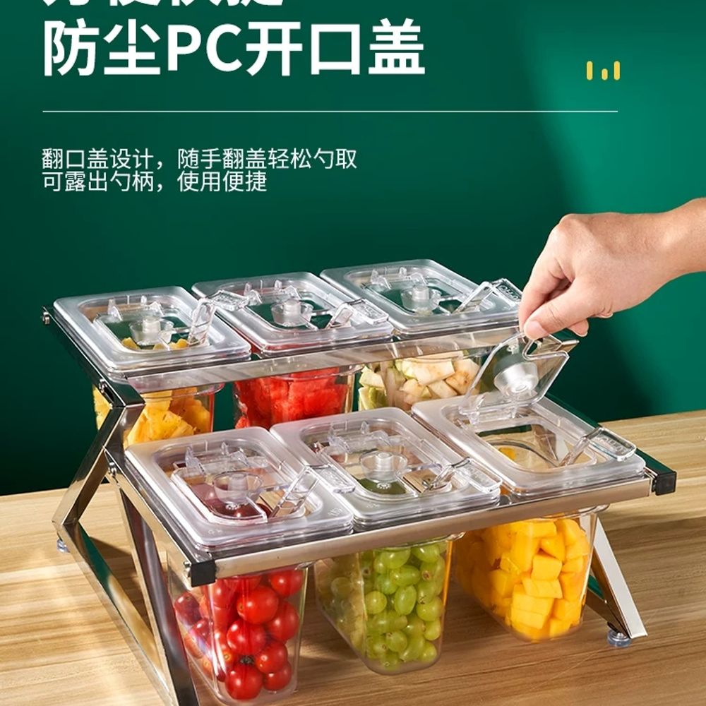 패키지 조미료통 아크릴 업소용 재료 소스통 반찬통 주방 토핑 음식점 분말통 - 상세 이미지 5