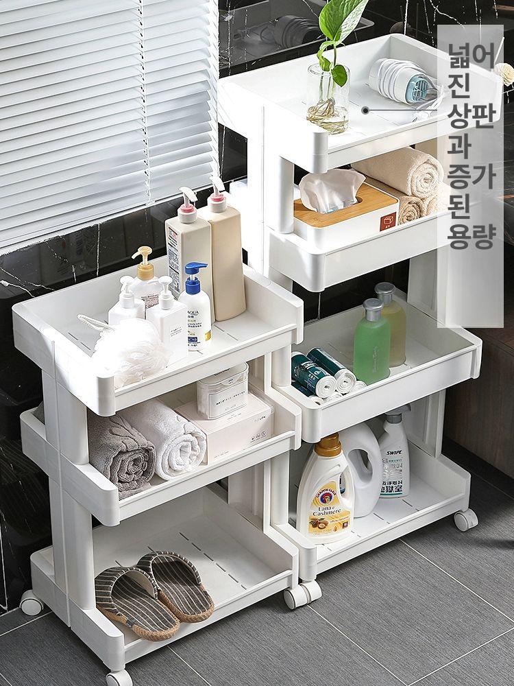 틈새선반 세탁실틈새수납장 서랍형 틈새트롤리 세탁실선반 이동식수납장 활용 - 상세 이미지 4