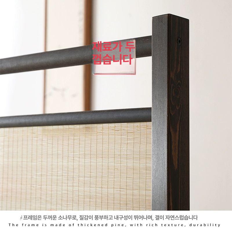 목재 파티션 찻집 높이 전통문양 일식집 창호 너비 스크린 병풍 문살 복고풍 창살 - 상세 이미지 4