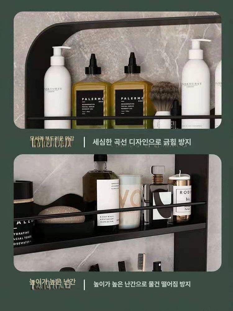 철제 걸이 무타공 욕실 선반걸이 홀더 걸쇠 선반 틈새 수납장 정리 수납 바구니 샤워실 랙 이미지 6