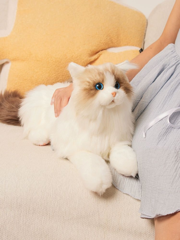 리얼 고양이 실사 정원 꾸미기 데코 소품 봉제인형 미니어처 인테리어 오브제 장식품 피규어 - 상세 이미지 5