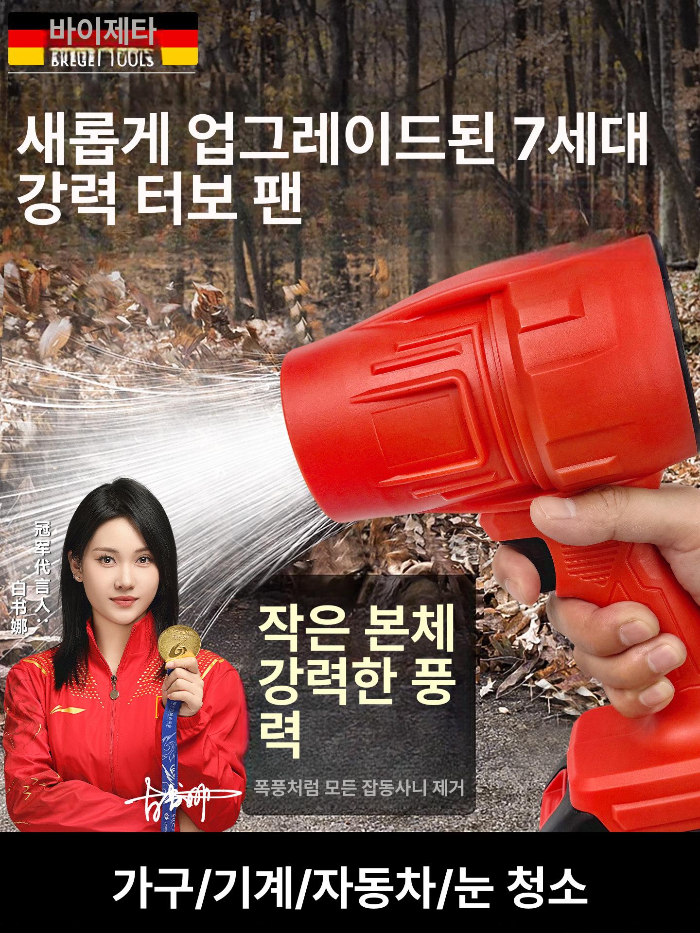 낙엽 송풍기 충전식 세차 배터리 호환 청소기 미니 전동 무선 눈청소기 충전송풍기 브로워 - 상세 이미지 2
