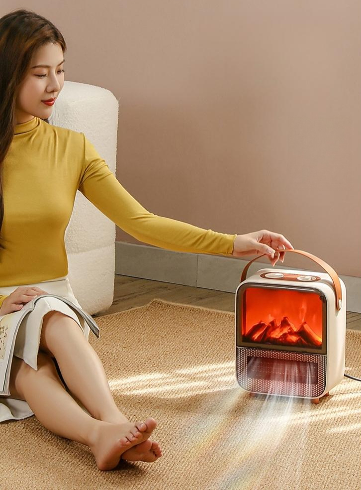 캠핑용 온풍기 욕실 발난로 팬히터 난방기 사무실 미니히터 탁상용 차박 저전력 거실 - 상품 이미지