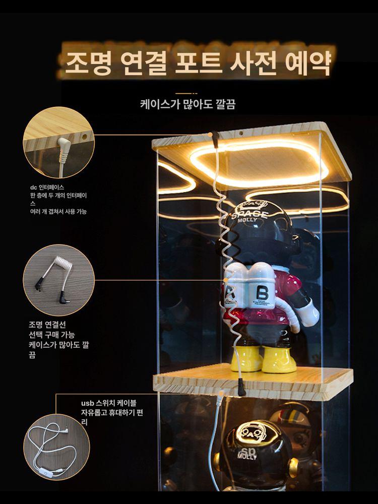LED 전시대 대형 높이 진열 피규어장 피규어케이스 대형피규어장식장 쇼케이스 보관함 - 상세 이미지 3