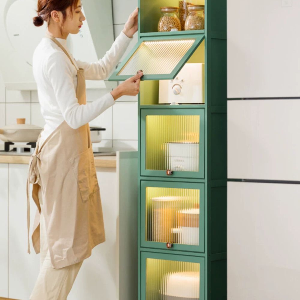 슬라이딩 냉장고틈새장 이동식 부엌 주방 틈새수납장 팬트리장 세로 홈바 보관 옆 - 상세 이미지 4