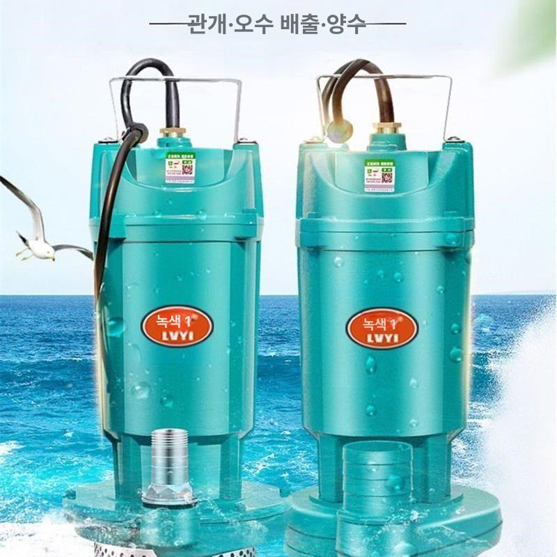 농업용 수중모터 배수 220v 청수펌프 농업관개 스테인레스 워터 하수 심정 가정용 정화조 - 상세 이미지 2