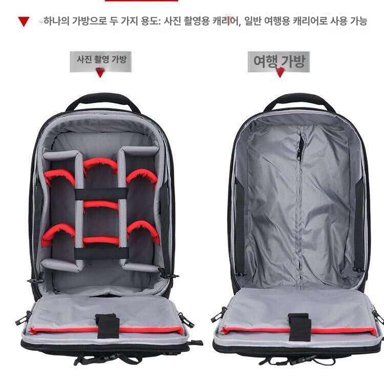 카메라 캐리어 하드케이스 여행용 박스형 충격방지 트롤리 카트 사진가방 에어 - 상세 이미지 5