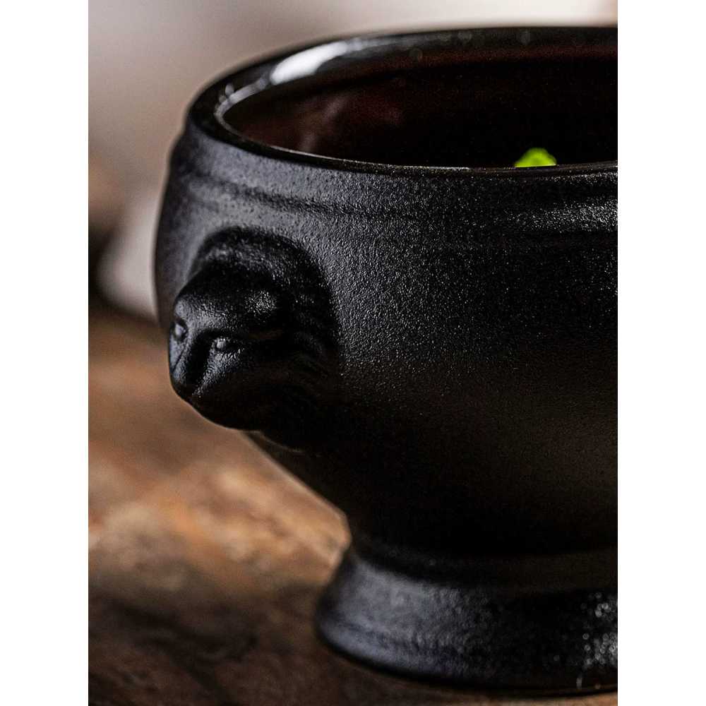 페스츄리 세라믹 파스타 접시 빈티지 디저트볼 라이언 요거트 양손 스프볼 스프그릇 - 상세 이미지 5