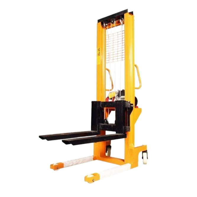 전동 스테커 운반 리프트 작키 확장형 차량 배터리 파레트 적재 수동 이동식 전기 지게차 - 상품 이미지