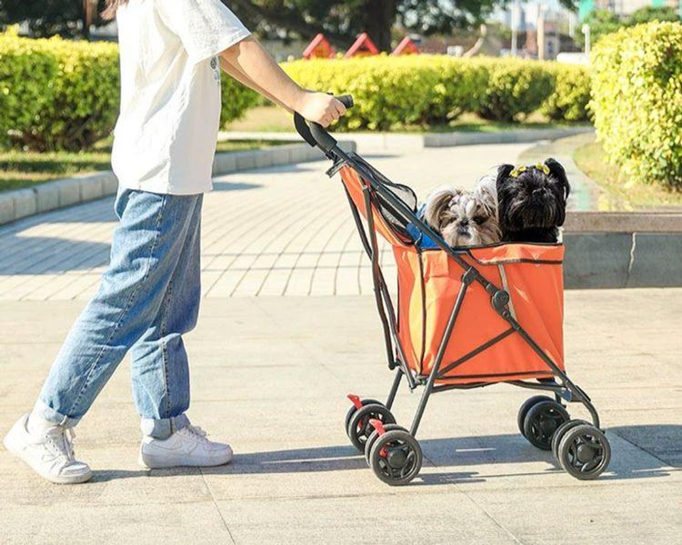 접이식 반려동물카트 4륜 강아지 애견 야외 반려견 고양이 이동 애완견 캠핑용 수레 - 상세 이미지 3