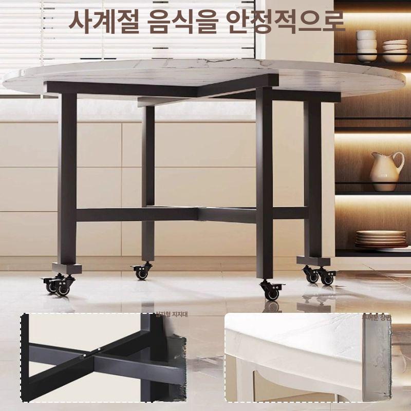 접이식간이테이블 탁자 다용도 접이식원형테이블 노점 캠핑 접는 입식테이블 야외용 - 상세 이미지 2