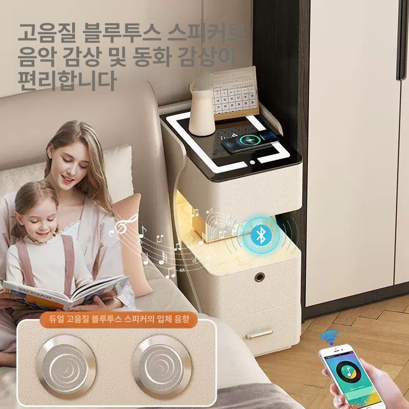 무선충전 침대옆 침대협탁 조명협탁 스마트협탁 서랍 - 상세 이미지 4