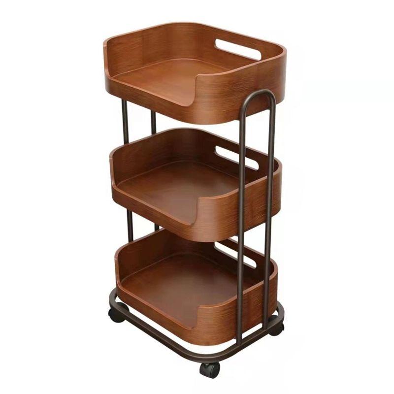 서빙 나무트롤리 빈티지 우드카트 엔틱 수납장 원목트롤리 바퀴달린 이동식카트 - 상품 이미지