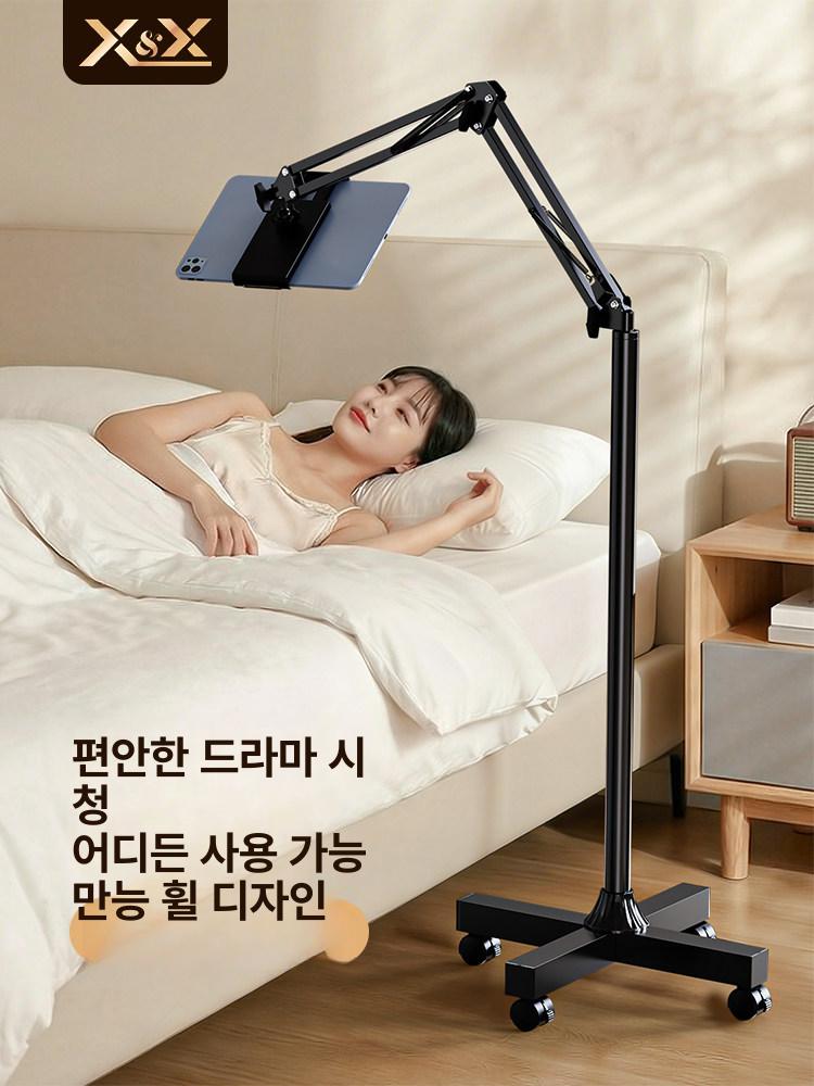 이동식 거치대 사무용 가정용 노트북 트레이 바퀴 책상 본체 테이블 은색 사무실 컴퓨터 - 상세 이미지 2