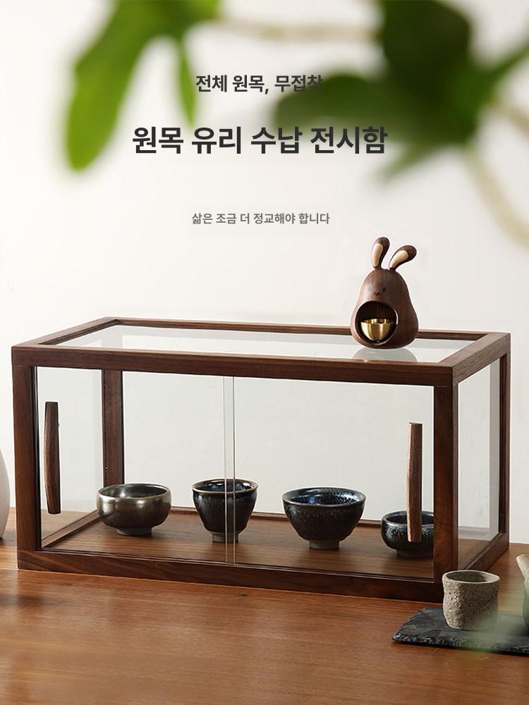 유리 우드쇼케이스 원목 진열대 디저트쇼케이스 수납장 베이커리쇼케이스 빵집 제과점 - 상세 이미지 4