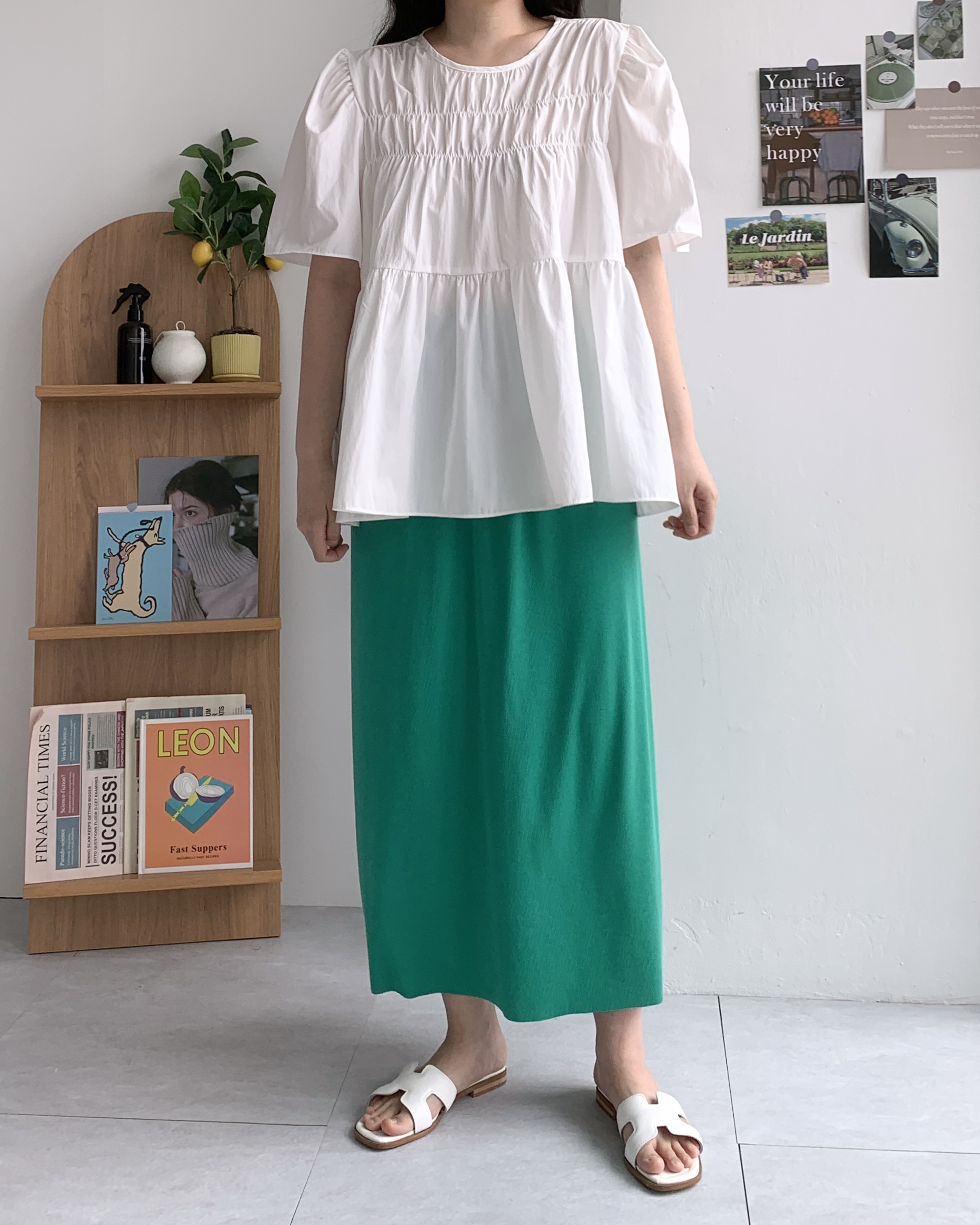 [1+1] 6COLOR 밴딩스커트 여름롱치마 임산부치마 이미지 6