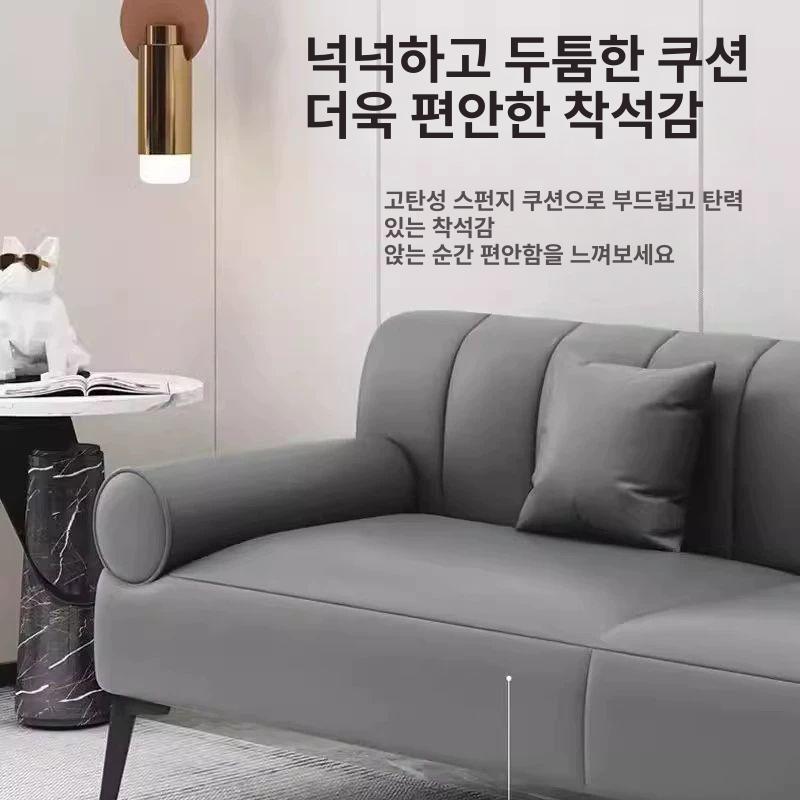 다이닝 소파 폭좁은 카페 폭좁은소파 라운지 슬림 패브릭 라운드 거실 스툴 소형 인테리어 - 상세 이미지 4