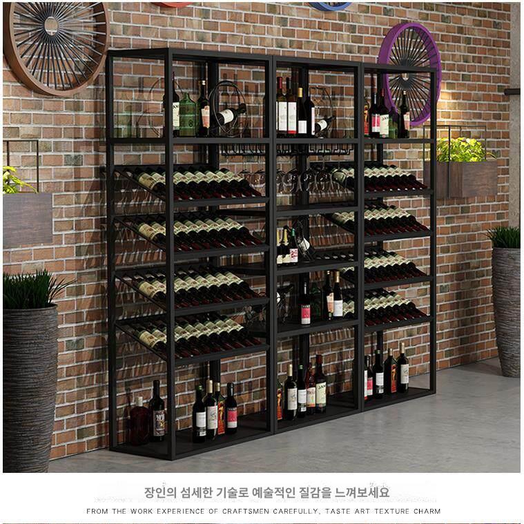 전시대 와인진열대 레스토랑 주류 위스키 업소용 선반 진열장 빈티지 보관대 - 상세 이미지 2
