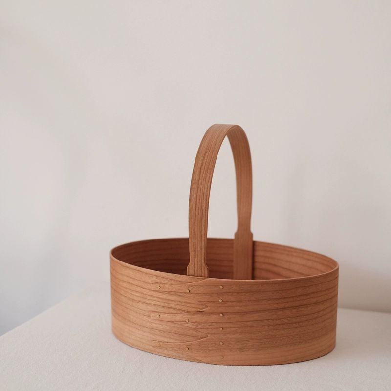 원형 원목 수납함 감성 카페풍 미니 소형 악세사리 보관함 빈티지 디자인 정리함 - 상품 이미지