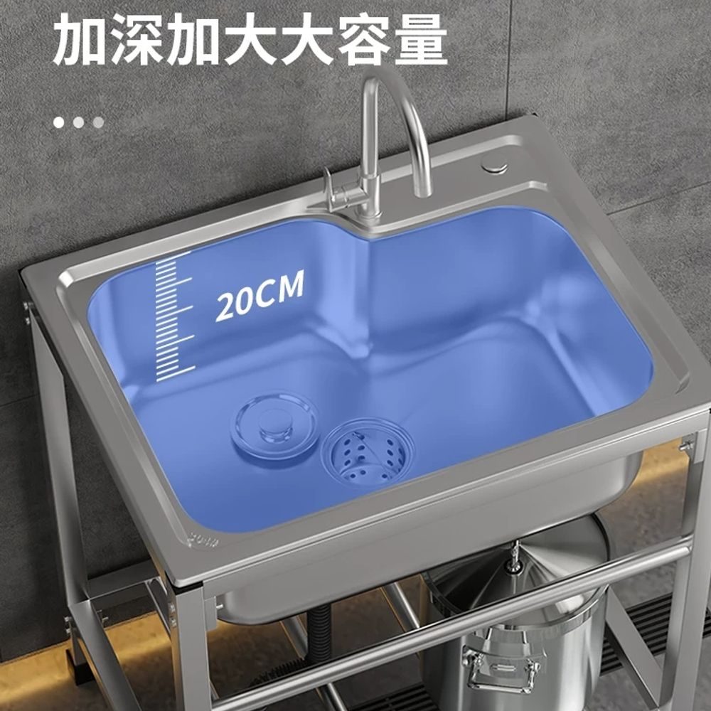 간이 스텐싱크대 야외 업소용 탕비실 캠핑용 씽크대 조리대 농막 펜션 가정용 학교 - 상세 이미지 5