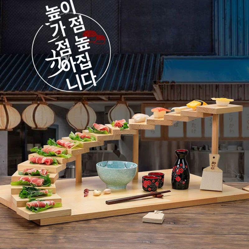 초밥 접시 일식 회전 업소용 연두 도자기 설화 초밥접시 그릇 스시접시 회전초밥접시중 - 상세 이미지 3