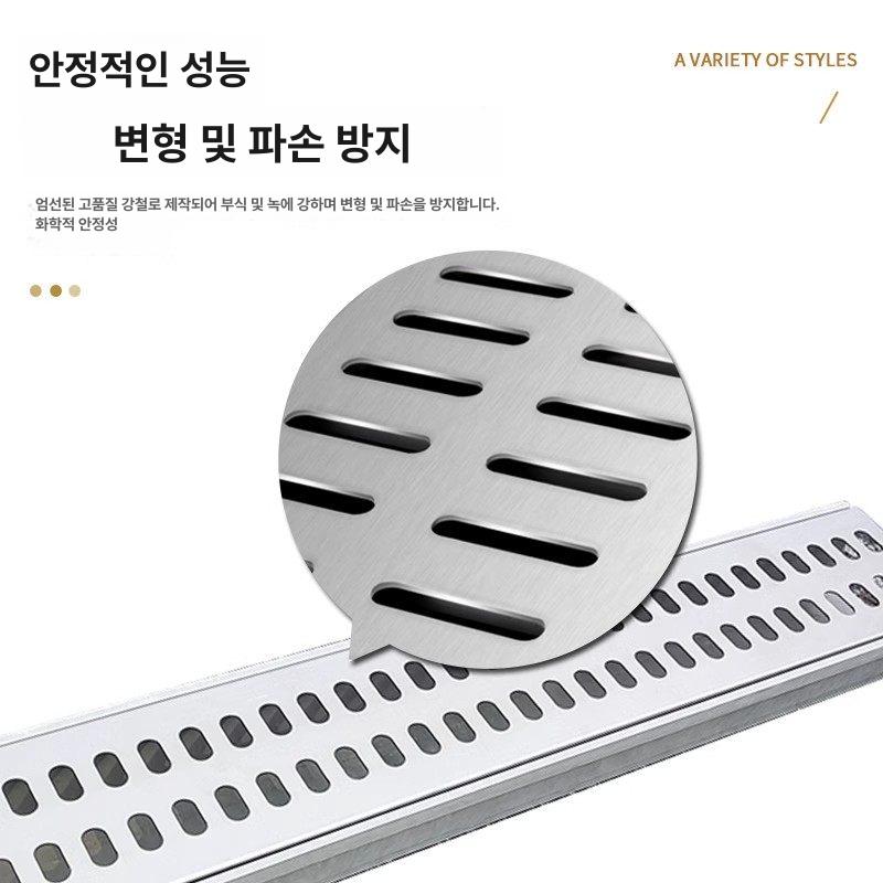 U관 배수로덮개 PE 스테인리스 커버 배수관 뚜껑 홈통 빗물 배수로관 자형 측구수로관 - 상세 이미지 4