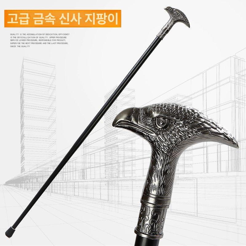 빈티지 지팡이 독수리 은색 럭셔리 스틱 머리 워킹 동물 고급 코스프레 장식용 패셔너블 - 상세 이미지 2