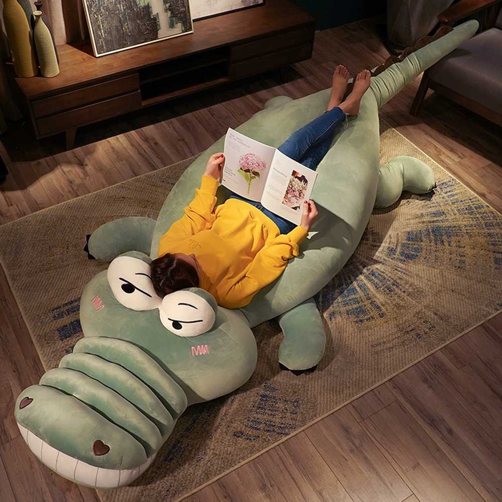 바디필로우 안고자는 선물 모찌 거대한 침대 공룡 다리 악어인형 베개 꿀잠 쿠션 - 상품 이미지